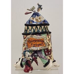 Blue Sky Clayworks 2001 Madame Kittys Fortune Teller House Tea Light